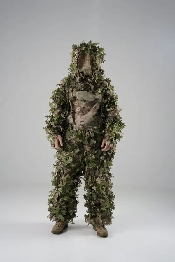Camouflage suit Ghillie v1 pro, color Summer forest + Dark forest + Dry field