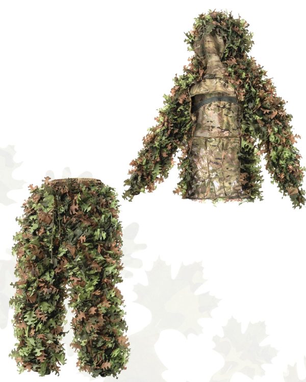 Маскувальний костюм Ghillie Flex 2-в-1, колір Літній ліс + Темний ліс + Сухий ліс