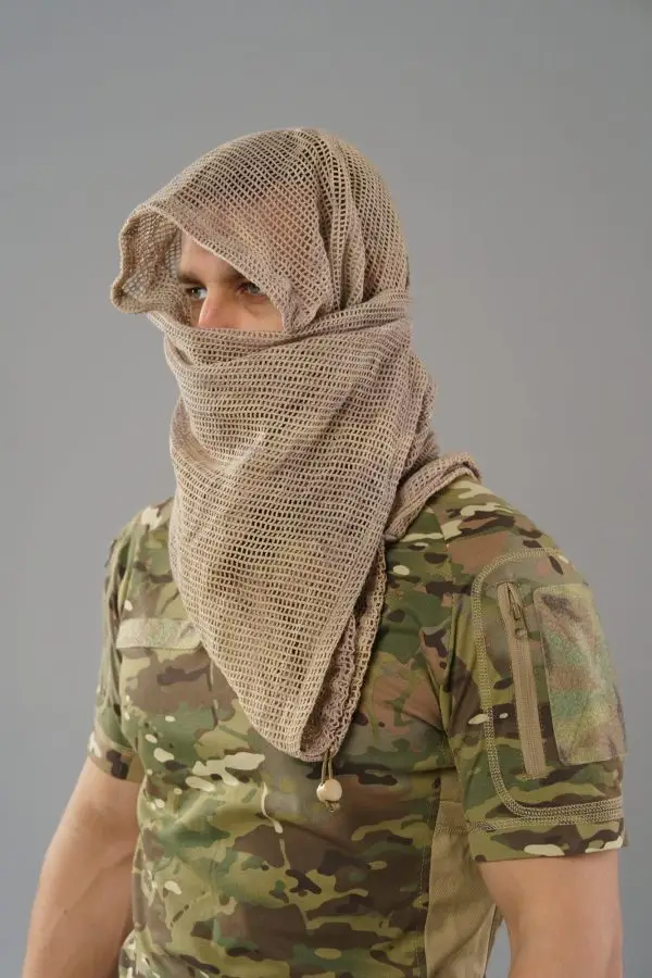 Mesh scraf, color Sand camouflage
