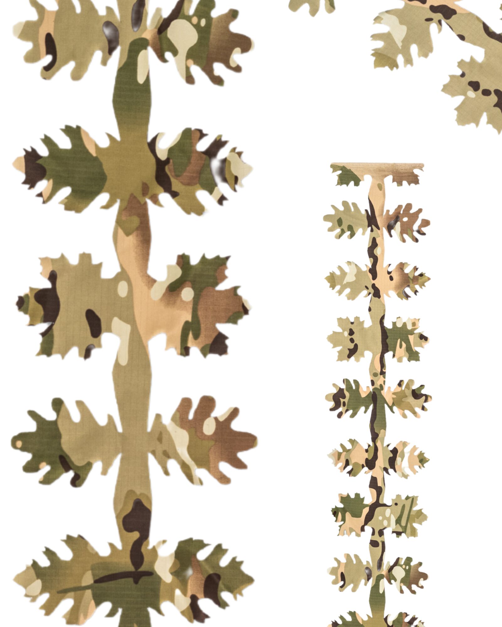 Camouflage leaves in strips