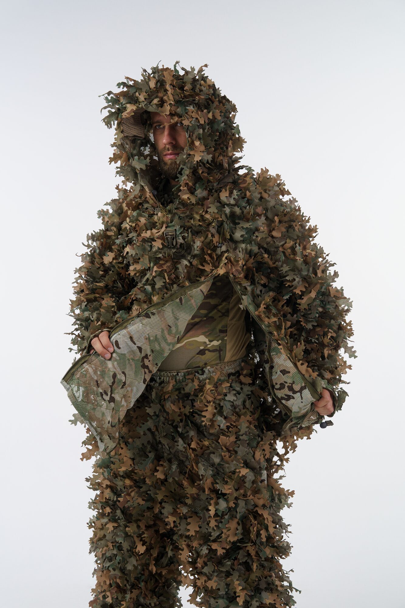 Маскувальний костюм Ghillie v15 pro, колір Темний ліс + Сухий ліс