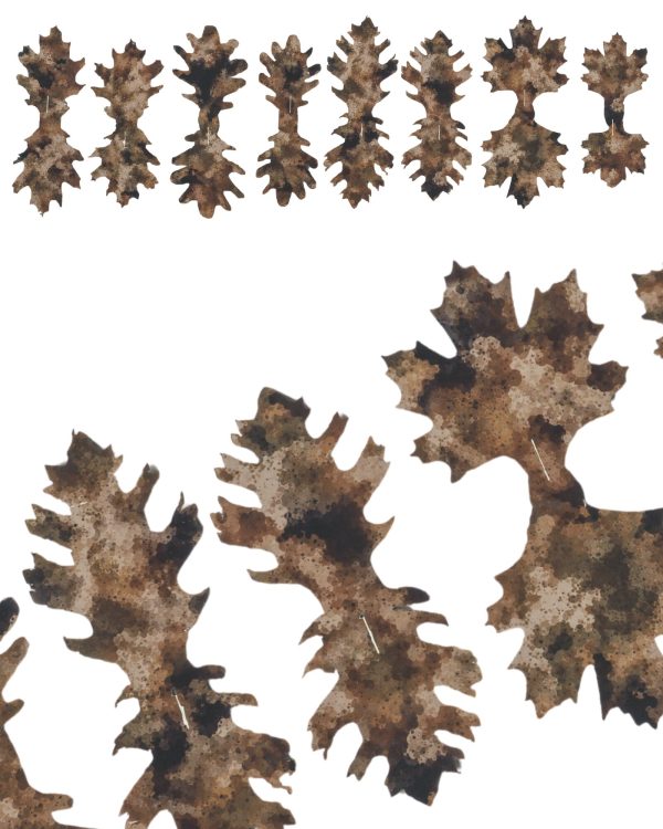 3D штучне листя для додаткового маскування, колір Осінь 2.0